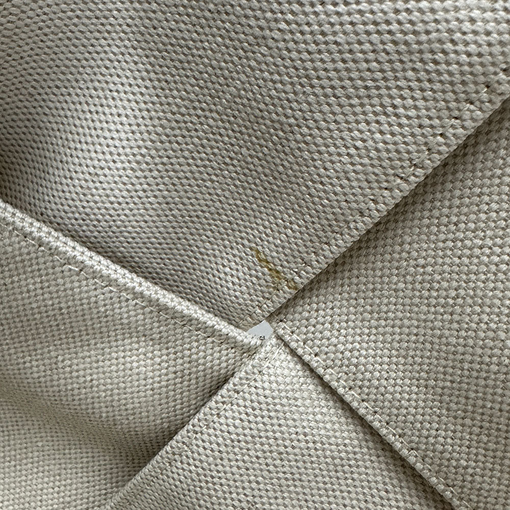 BOTTEGAVENETA ボッテガ・ヴェネタ アルコ ミディアム ハンドバッグ ホワイト アイボリー キャンバス レディース 【中古】
