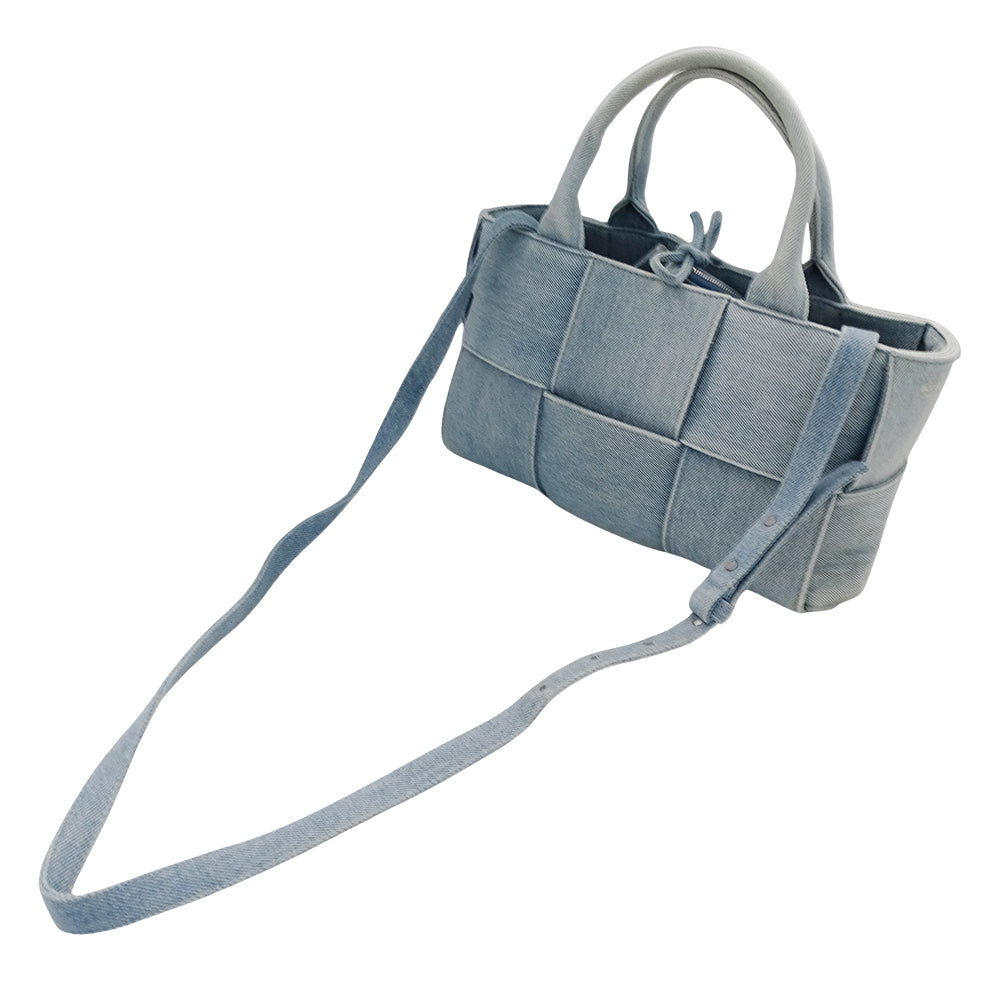 BOTTEGAVENETA ボッテガ・ヴェネタ ミニアルコ 2wayバッグ ブルー デニム レディース 【中古】