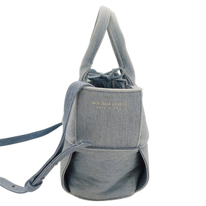 BOTTEGAVENETA ボッテガ・ヴェネタ ミニアルコ 2wayバッグ ブルー デニム レディース 【中古】