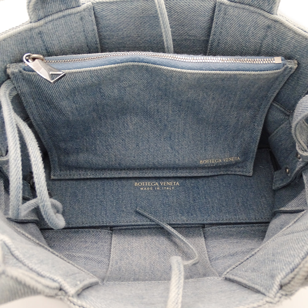 BOTTEGAVENETA ボッテガ・ヴェネタ ミニアルコ 2wayバッグ ブルー デニム レディース 【中古】