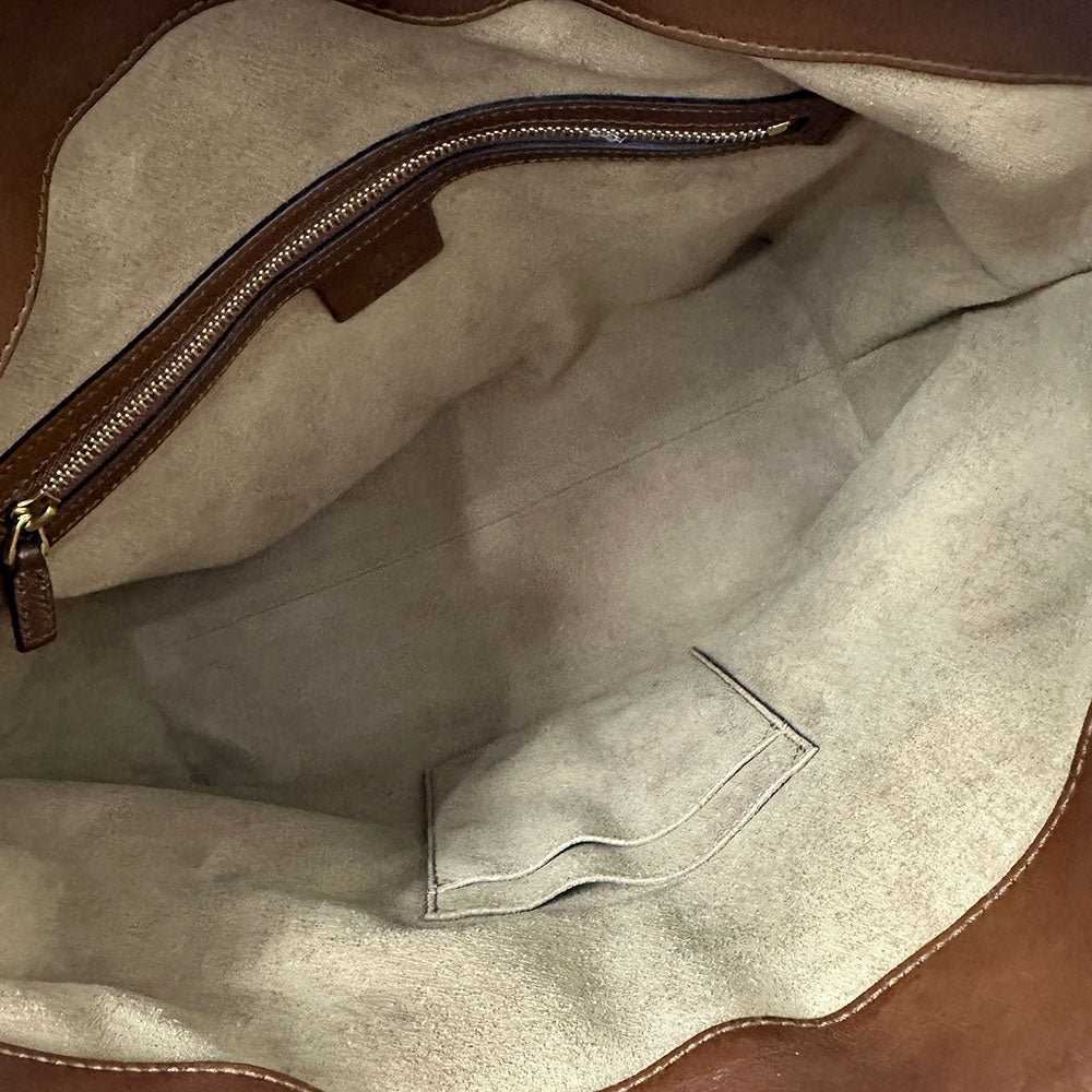 GUCCI グッチ 2wayバッグ グレー ブラウン 429147 GGスプリームキャンバス レディース メンズ 【中古】
