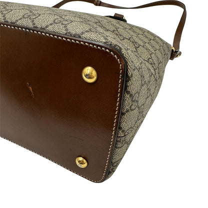 GUCCI グッチ 2wayバッグ グレー ブラウン 429147 GGスプリームキャンバス レディース メンズ 【中古】