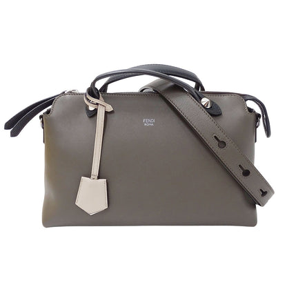 FENDI フェンディ バイザウェイ ミディアム 2wayバッグ グレー 8BL146 レザー レディース 【中古】
