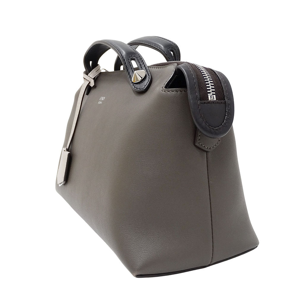 FENDI フェンディ バイザウェイ ミディアム 2wayバッグ グレー 8BL146 レザー レディース 【中古】