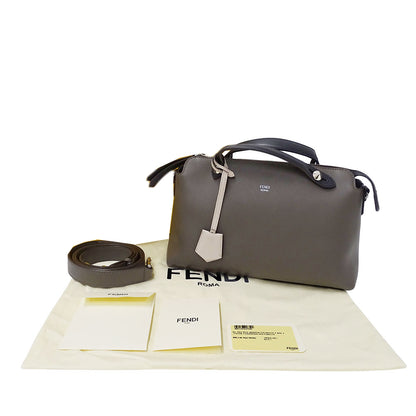 FENDI フェンディ バイザウェイ ミディアム 2wayバッグ グレー 8BL146 レザー レディース 【中古】