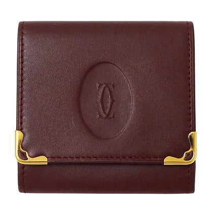 Cartier カルティエ コインケース マスト ボルドー レザー レディース 【中古】