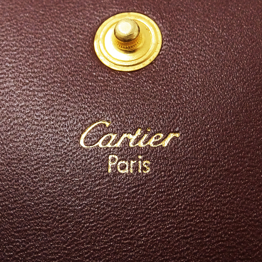Cartier カルティエ コインケース マスト ボルドー レザー レディース 【中古】