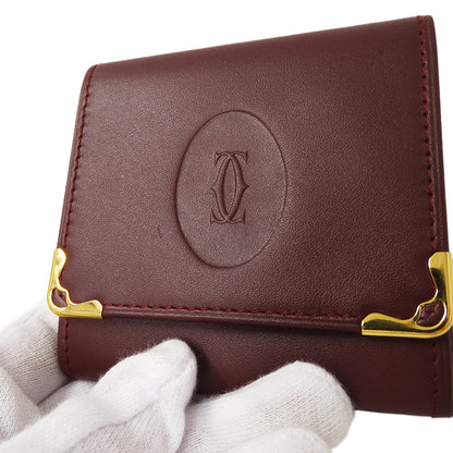 Cartier カルティエ コインケース マスト ボルドー レザー レディース 【中古】