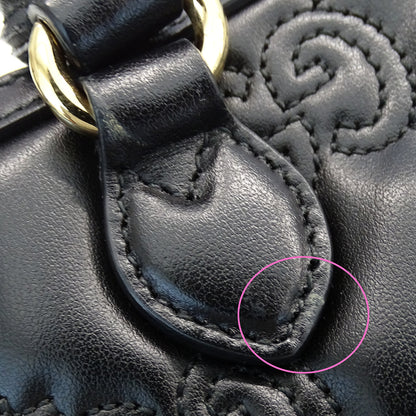 GUCCI グッチ GGマトラッセ 2wayバッグ ブラック ゴールド金具 728309 レザー レディース 【中古】
