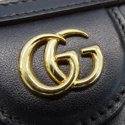GUCCI グッチ GGマトラッセ 2wayバッグ ブラック ゴールド金具 728309 レザー レディース 【中古】
