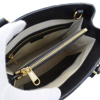 GUCCI グッチ GGマトラッセ 2wayバッグ ブラック ゴールド金具 728309 レザー レディース 【中古】