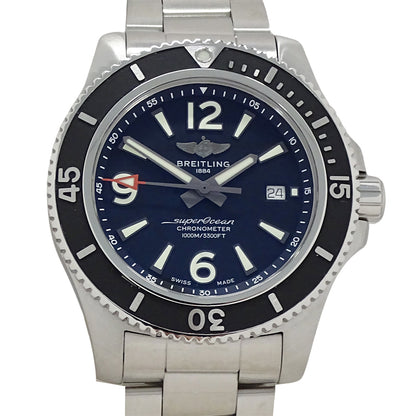 BREITLING ブライトリング スーパーオーシャン44 A17367 メンズ 腕時計 デイト 自動巻き AT ステンレス SS ブラック 磨き済み 【中古】