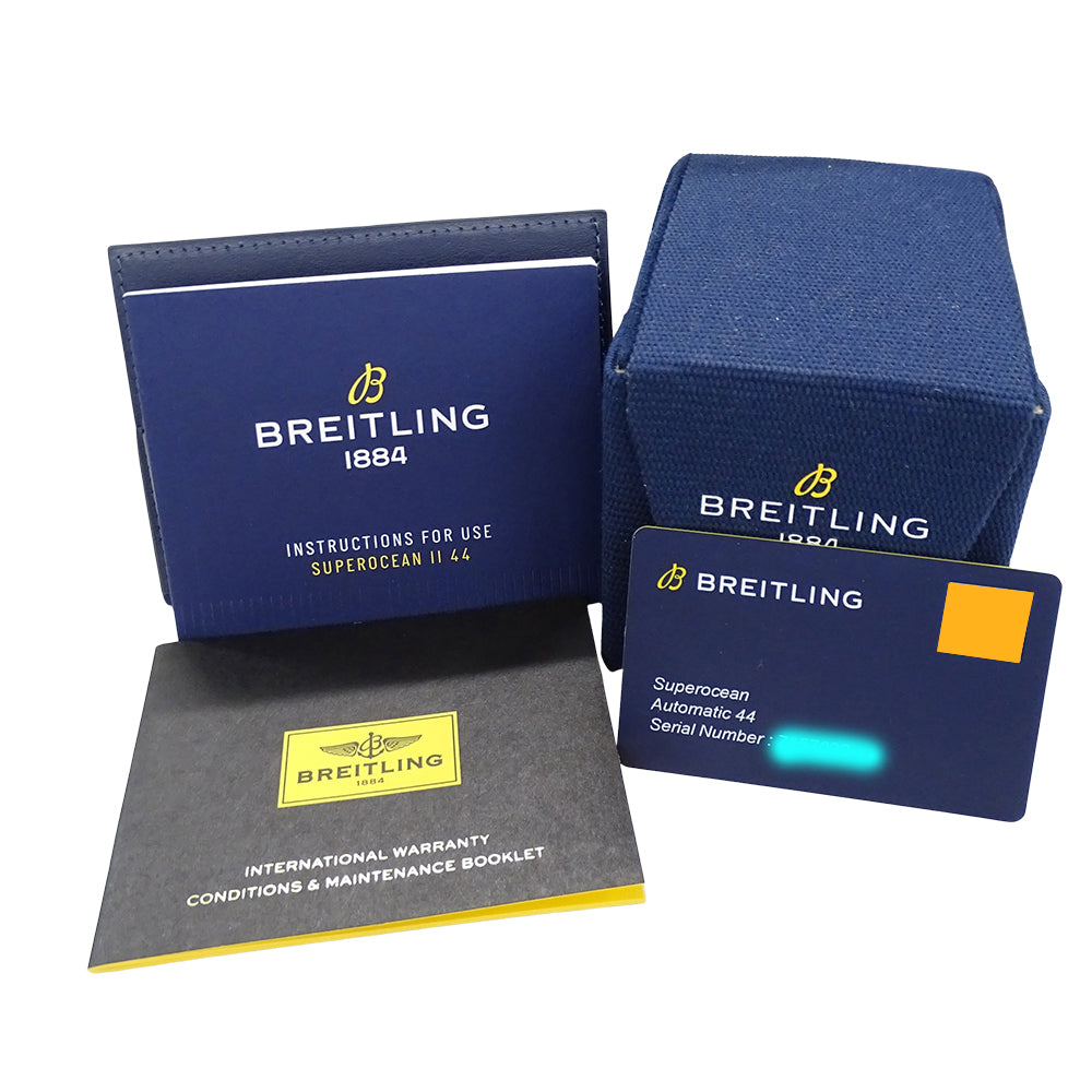 BREITLING ブライトリング スーパーオーシャン44 A17367 メンズ 腕時計 デイト 自動巻き AT ステンレス SS ブラック 磨き済み 【中古】