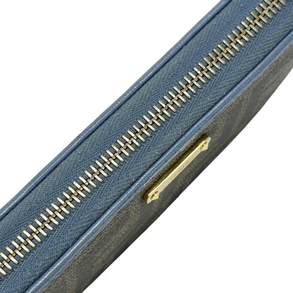 FENDI フェンディ 長財布 ズッカ ブラウン ブルー PVC レディース メンズ 【中古】