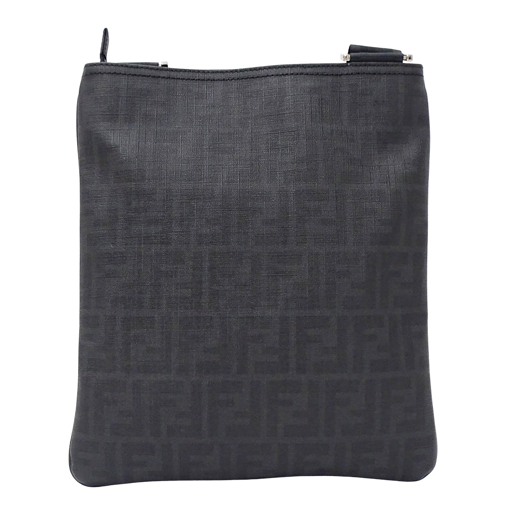 FENDI フェンディ ショルダーバッグ ズッカ ブラック 7VA207 コーティングキャンバス メンズ 【中古】