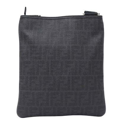 FENDI フェンディ ショルダーバッグ ズッカ ブラック 7VA207 コーティングキャンバス メンズ 【中古】