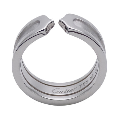 Cartier カルティエ C2 リング 指輪 750WG ホワイトゴールド #50 約10号 レディース 磨き済み 【中古】
