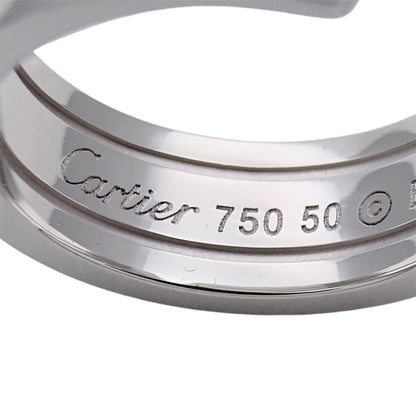 Cartier カルティエ C2 リング 指輪 750WG ホワイトゴールド #50 約10号 レディース 磨き済み 【中古】