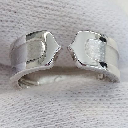 Cartier カルティエ C2 リング 指輪 750WG ホワイトゴールド #50 約10号 レディース 磨き済み 【中古】