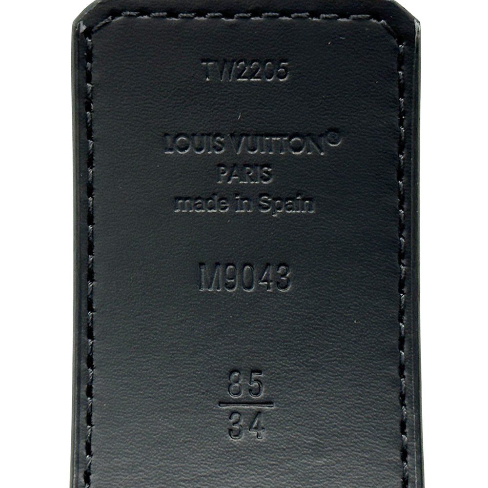 LOUIS VUITTON ルイ・ヴィトン ベルト・LVイニシャル 40MM ベルト モノグラム エクリプス ブラック グレー M9043 モノグラムエクリプス メンズ 【中古】