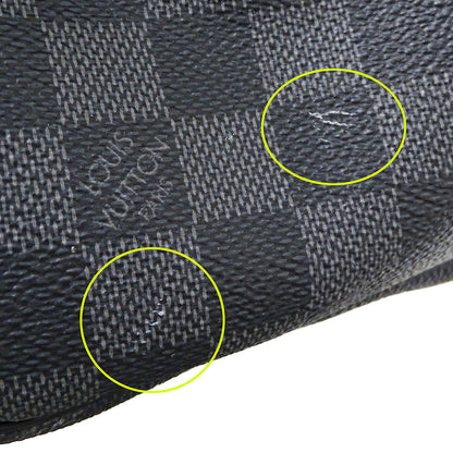 LOUIS VUITTON ルイ・ヴィトン キーポル・バンドリエール55 ボストンバッグ グラフィット ブラック N41413 ダミエグラフィットキャンバス メンズ 【中古】