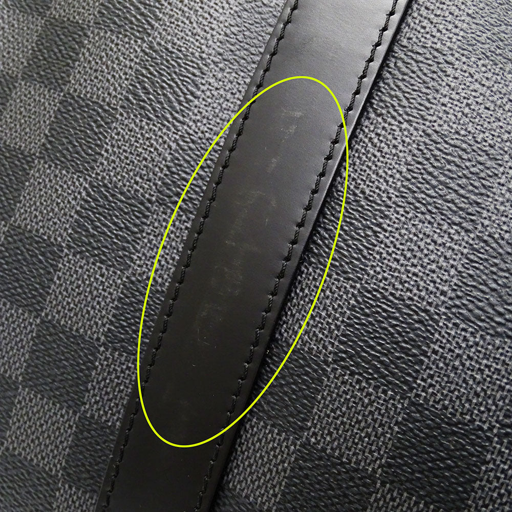 LOUIS VUITTON ルイ・ヴィトン キーポル・バンドリエール55 ボストンバッグ グラフィット ブラック N41413 ダミエグラフィットキャンバス メンズ 【中古】