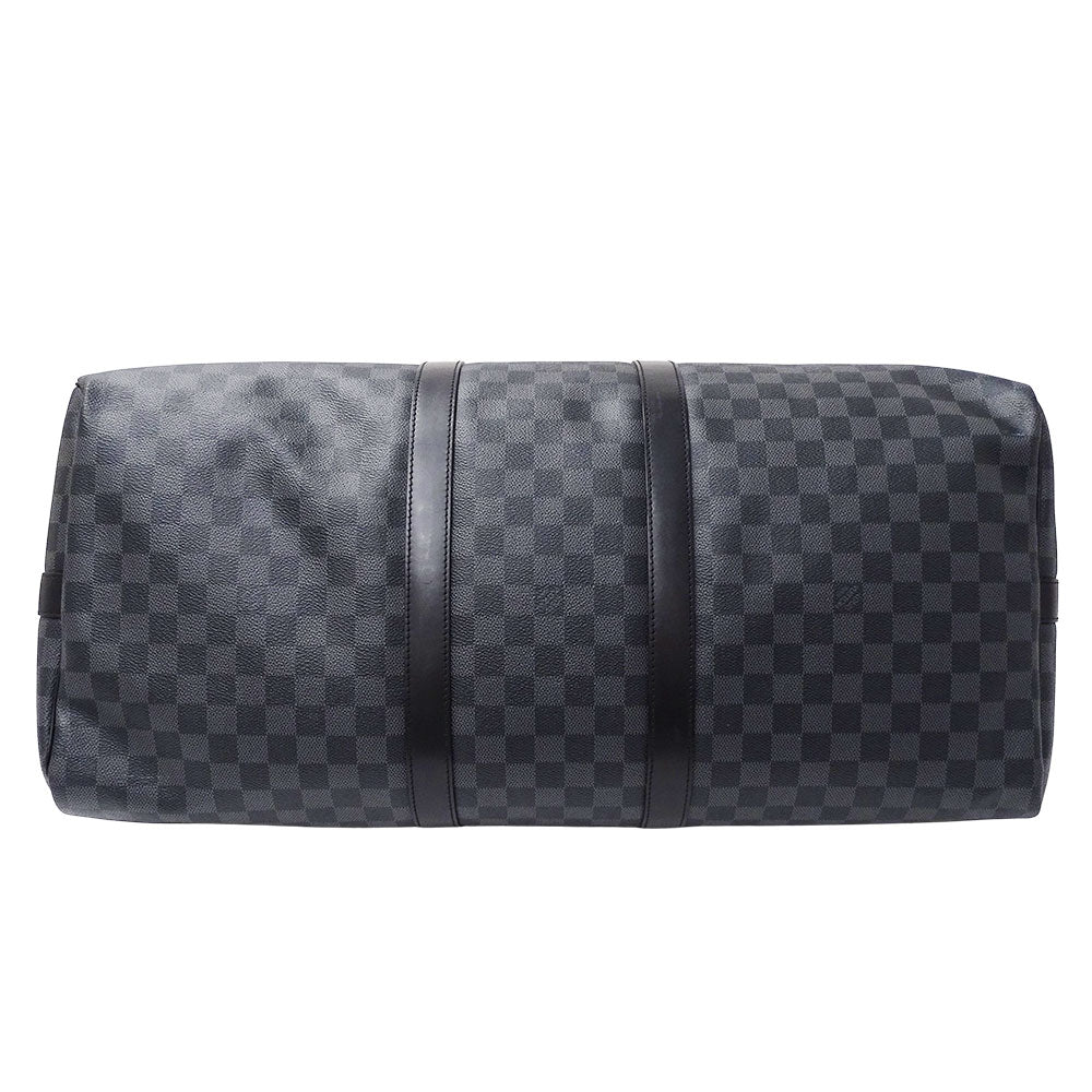 LOUIS VUITTON ルイ・ヴィトン キーポル・バンドリエール55 ボストンバッグ グラフィット ブラック N41413 ダミエグラフィットキャンバス メンズ 【中古】