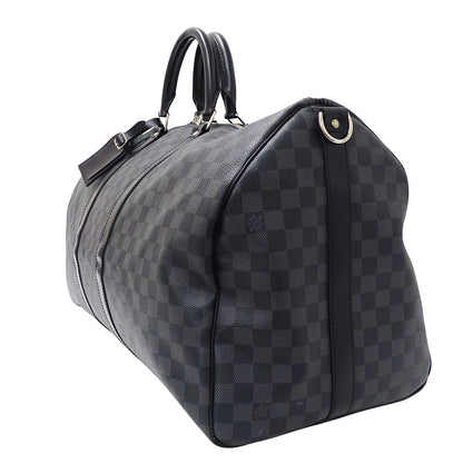 LOUIS VUITTON ルイ・ヴィトン キーポル・バンドリエール55 ボストンバッグ グラフィット ブラック N41413 ダミエグラフィットキャンバス メンズ 【中古】