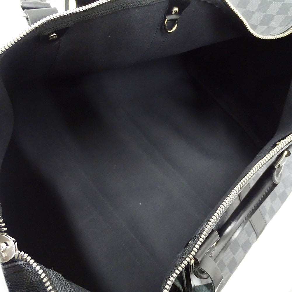 LOUIS VUITTON ルイ・ヴィトン キーポル・バンドリエール55 ボストンバッグ グラフィット ブラック N41413 ダミエグラフィットキャンバス メンズ 【中古】