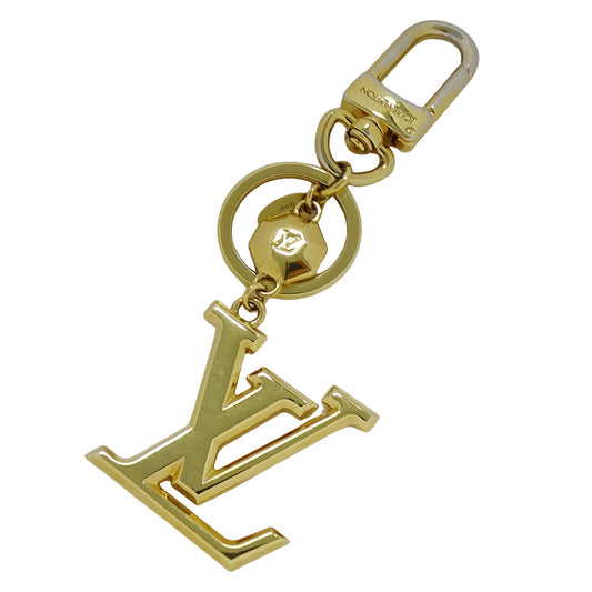 LOUIS VUITTON ルイ・ヴィトン キーホルダー LVファセット キーホルダー GP ゴールド レディース メンズ M65216 【中古】