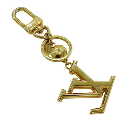 LOUIS VUITTON ルイ・ヴィトン キーホルダー LVファセット キーホルダー GP ゴールド レディース メンズ M65216 【中古】