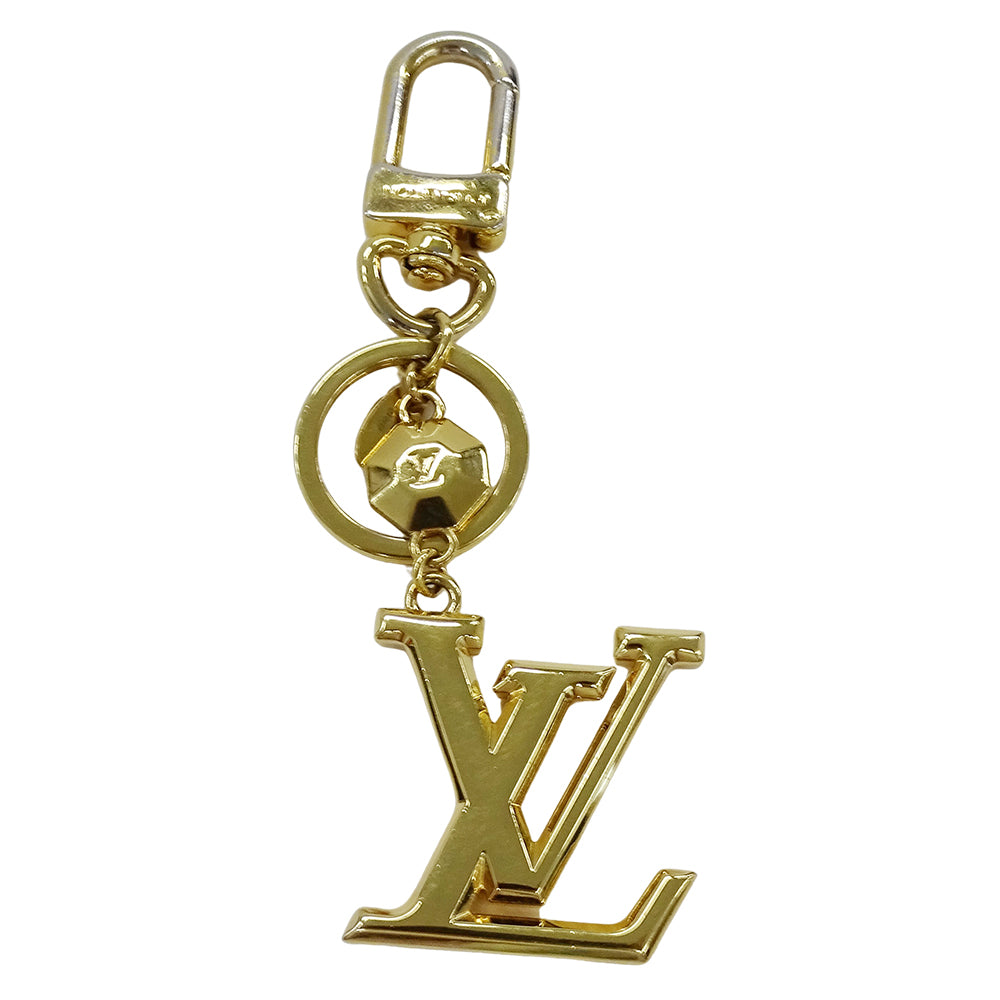 LOUIS VUITTON ルイ・ヴィトン キーホルダー LVファセット キーホルダー GP ゴールド レディース メンズ M65216 【中古】
