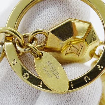 LOUIS VUITTON ルイ・ヴィトン キーホルダー LVファセット キーホルダー GP ゴールド レディース メンズ M65216 【中古】