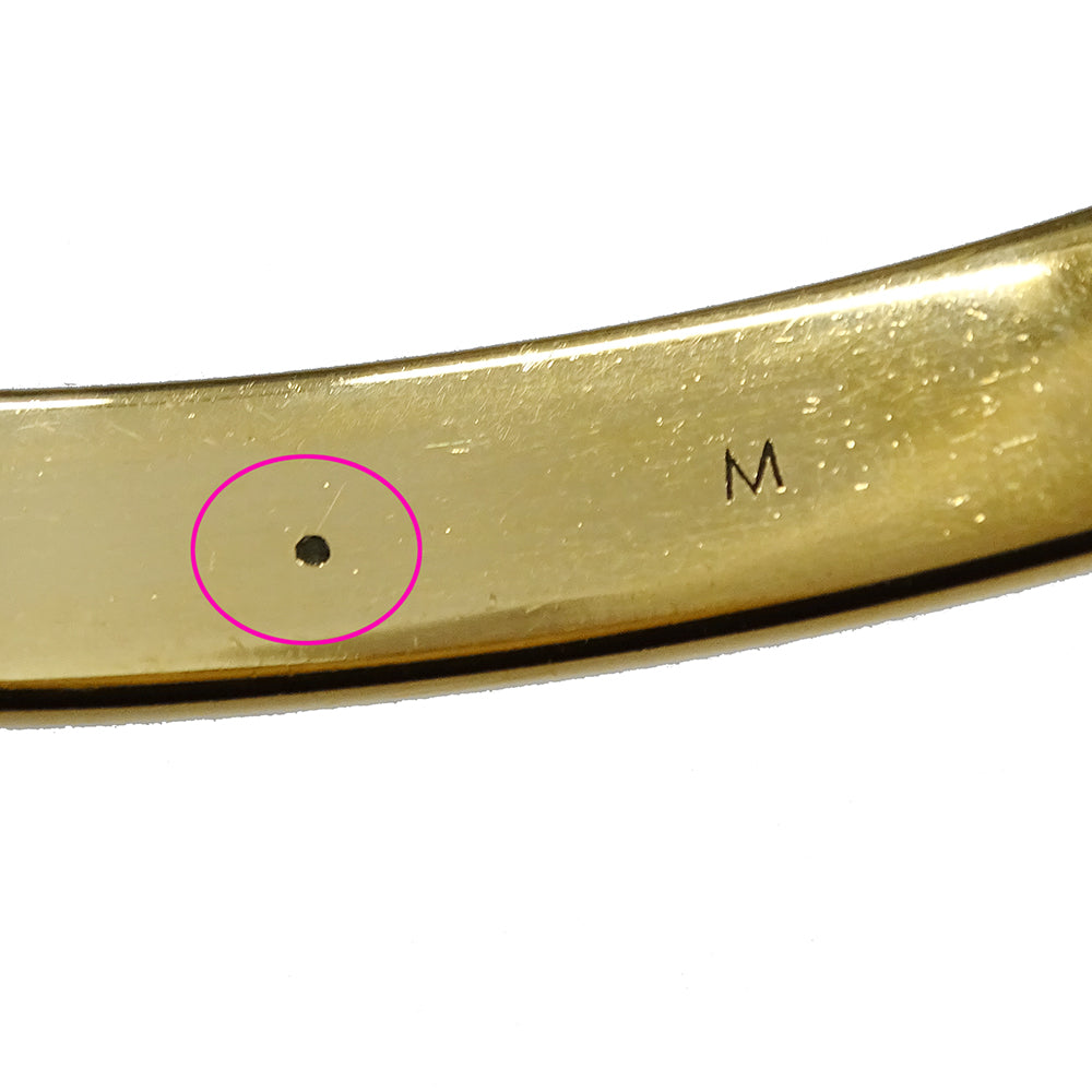 LOUIS VUITTON ルイ・ヴィトン リジッド ブレスレット･ナノグラム ストラス ブレスレット メタル ゴールド M レディース M64861 【中古】