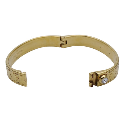 LOUIS VUITTON ルイ・ヴィトン リジッド ブレスレット･ナノグラム ストラス ブレスレット メタル ゴールド M レディース M64861 【中古】