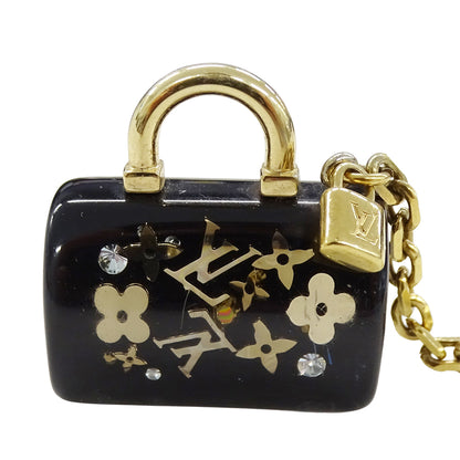 LOUIS VUITTON ルイ・ヴィトン ポルトクレ･スピーディ アンクルージョン チャーム ブラック ゴールド金具 レディース M65444 【中古】