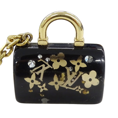 LOUIS VUITTON ルイ・ヴィトン ポルトクレ･スピーディ アンクルージョン チャーム ブラック ゴールド金具 レディース M65444 【中古】
