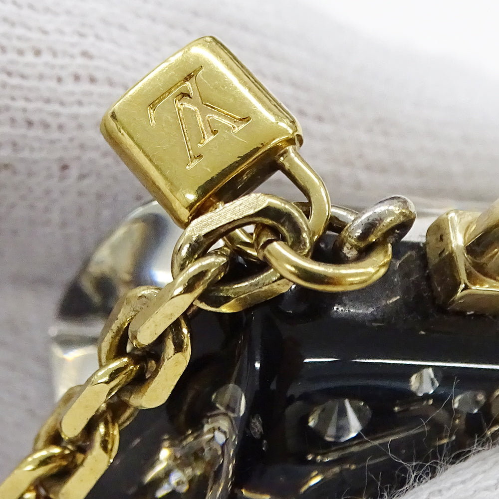 LOUIS VUITTON ルイ・ヴィトン ポルトクレ･スピーディ アンクルージョン チャーム ブラック ゴールド金具 レディース M65444 【中古】