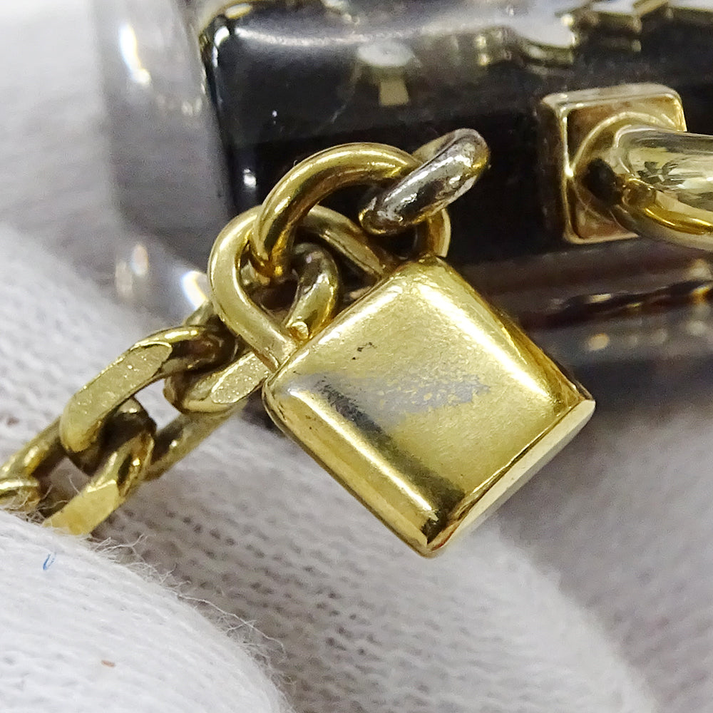 LOUIS VUITTON ルイ・ヴィトン ポルトクレ･スピーディ アンクルージョン チャーム ブラック ゴールド金具 レディース M65444 【中古】