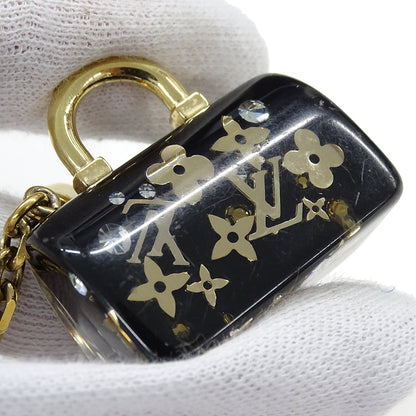 LOUIS VUITTON ルイ・ヴィトン ポルトクレ･スピーディ アンクルージョン チャーム ブラック ゴールド金具 レディース M65444 【中古】