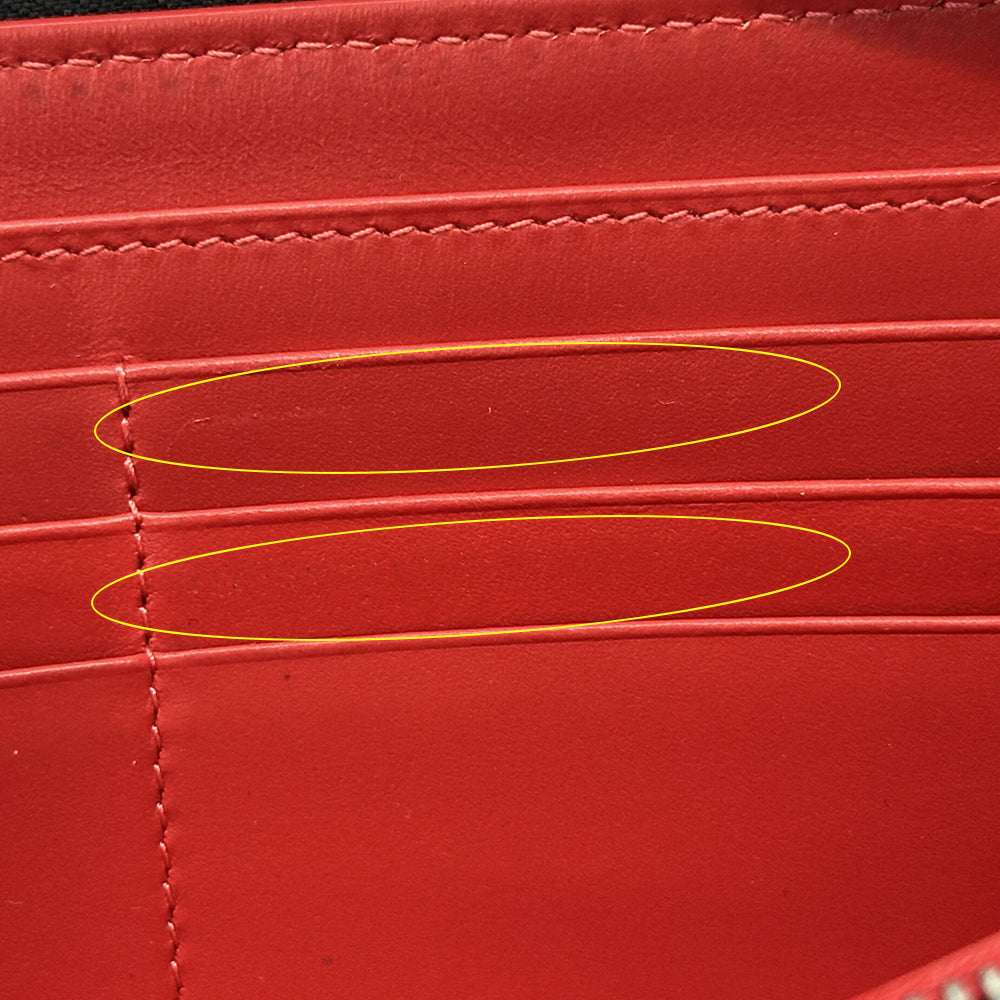 Christian Louboutin クリスチャンルブタン 長財布 ブラック レッド レザー メンズ 【中古】