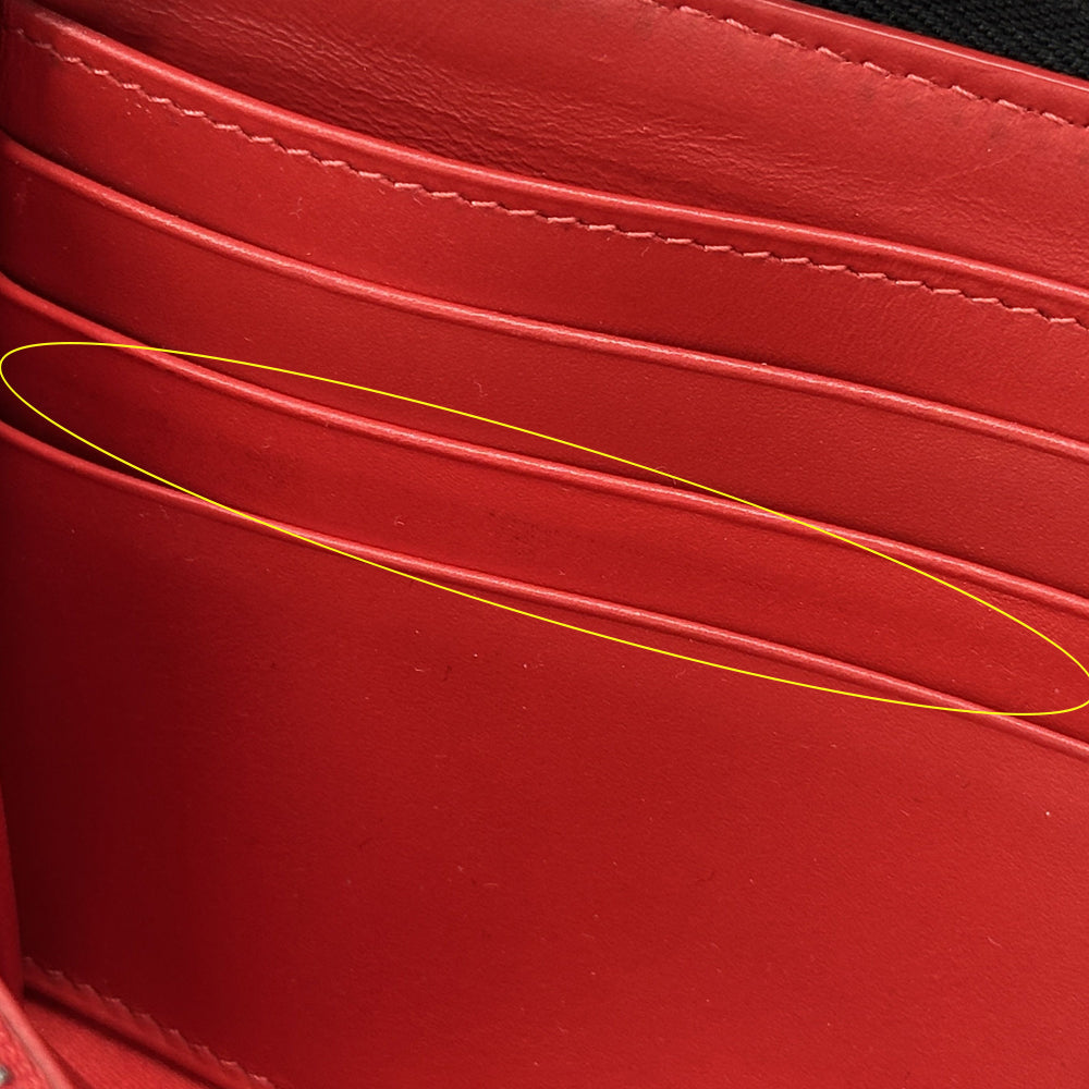 Christian Louboutin クリスチャンルブタン 長財布 ブラック レッド レザー メンズ 【中古】