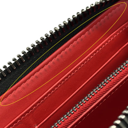 Christian Louboutin クリスチャンルブタン 長財布 ブラック レッド レザー メンズ 【中古】