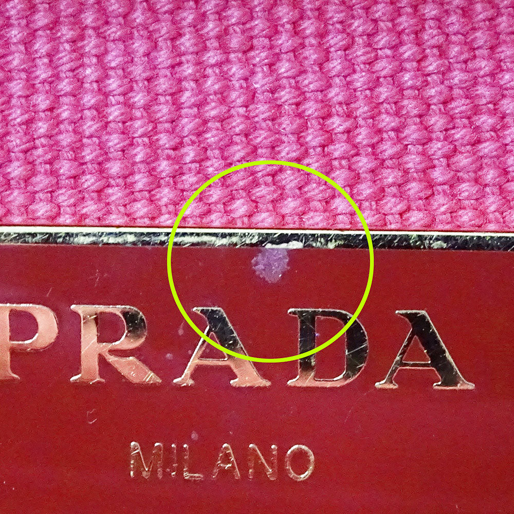 PRADA プラダ カナパ ミニ 2wayバッグ ピンク B2539G キャンバス レディース 【中古】
