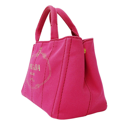 PRADA プラダ カナパ ミニ 2wayバッグ ピンク B2539G キャンバス レディース 【中古】