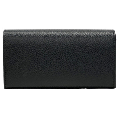 GUCCI グッチ 長財布 インターロッキング ブラック 615524 レザー レディース 【中古】
