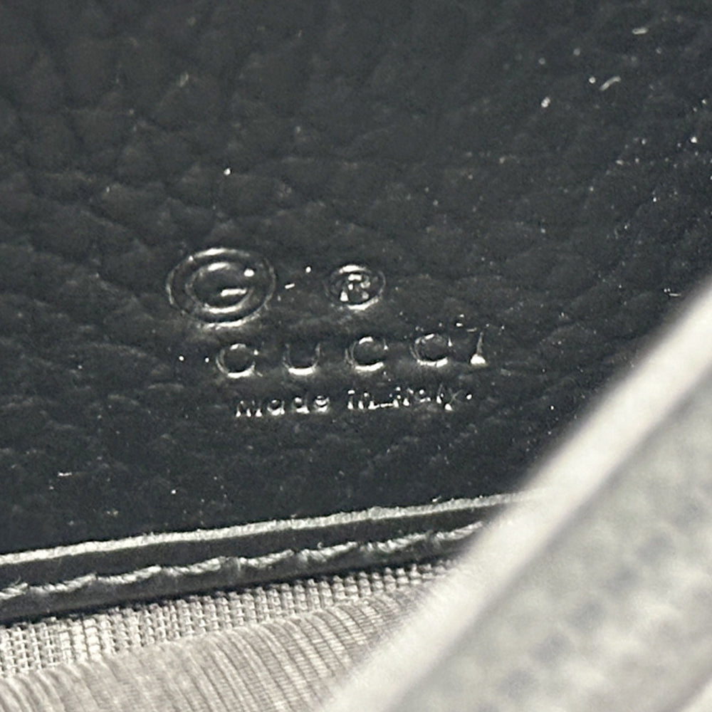 GUCCI グッチ 長財布 インターロッキング ブラック 615524 レザー レディース 【中古】