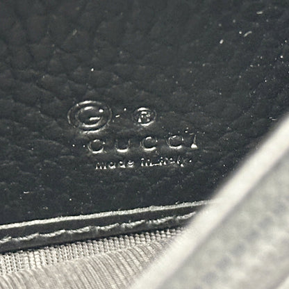 GUCCI グッチ 長財布 インターロッキング ブラック 615524 レザー レディース 【中古】