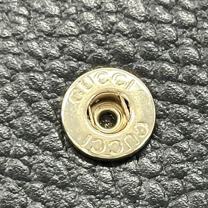 GUCCI グッチ 長財布 インターロッキング ブラック 615524 レザー レディース 【中古】