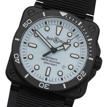 Bell＆Ross ベル＆ロス ダイバー フル ラム セラミック BR03A-D-LM-CE/SRB メンズ 腕時計 自動巻き AT セラミック ラバー ブラック ブルー 【中古】